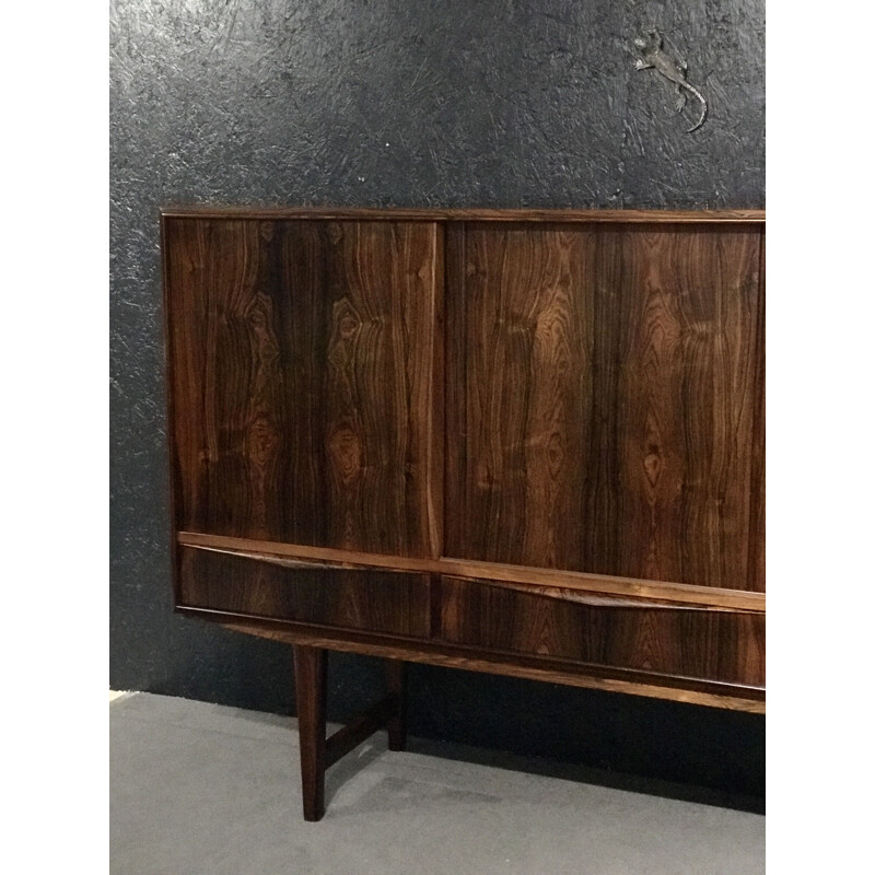 Vintage rosewood highboard by E.W. Bach for Sejling Skabe, Denmark 1960s