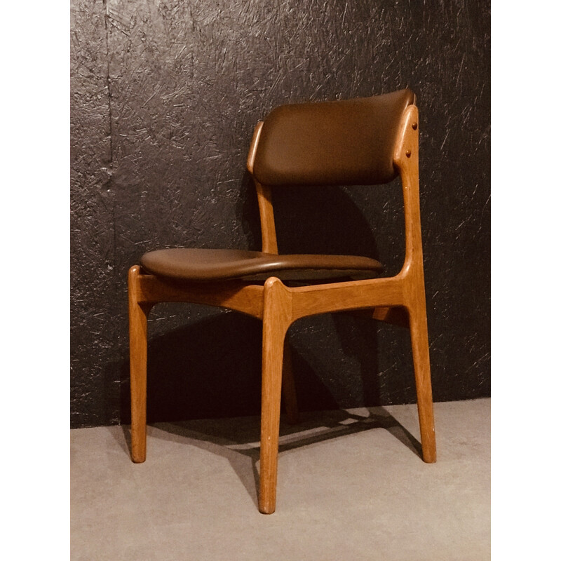 Set of 6 vintage Model 49 chairs by Erik Buch, Denmark 1960s