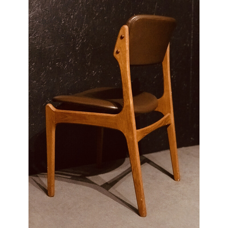 Set of 6 vintage Model 49 chairs by Erik Buch, Denmark 1960s