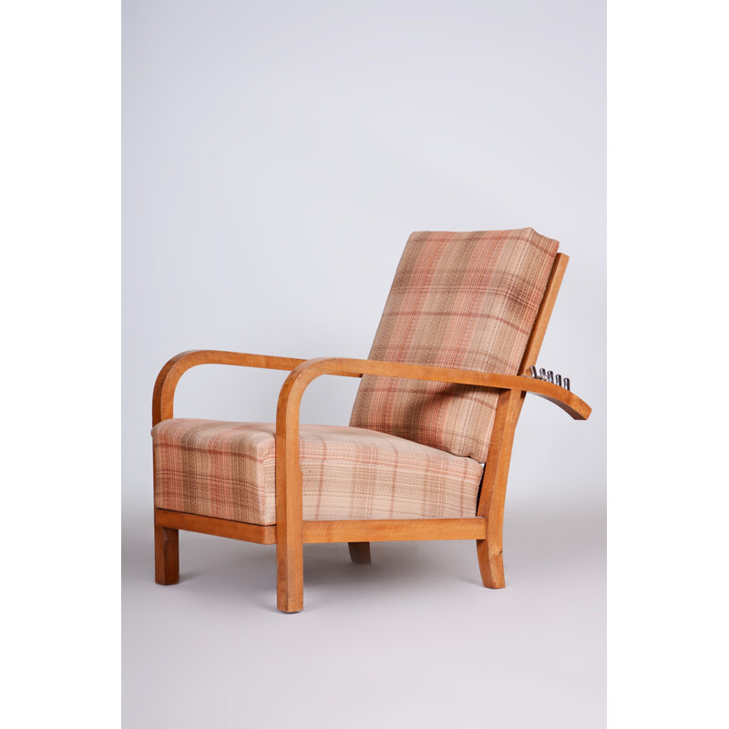 Vintage "Art Deco" walnut chair, Czech Republic 1930 