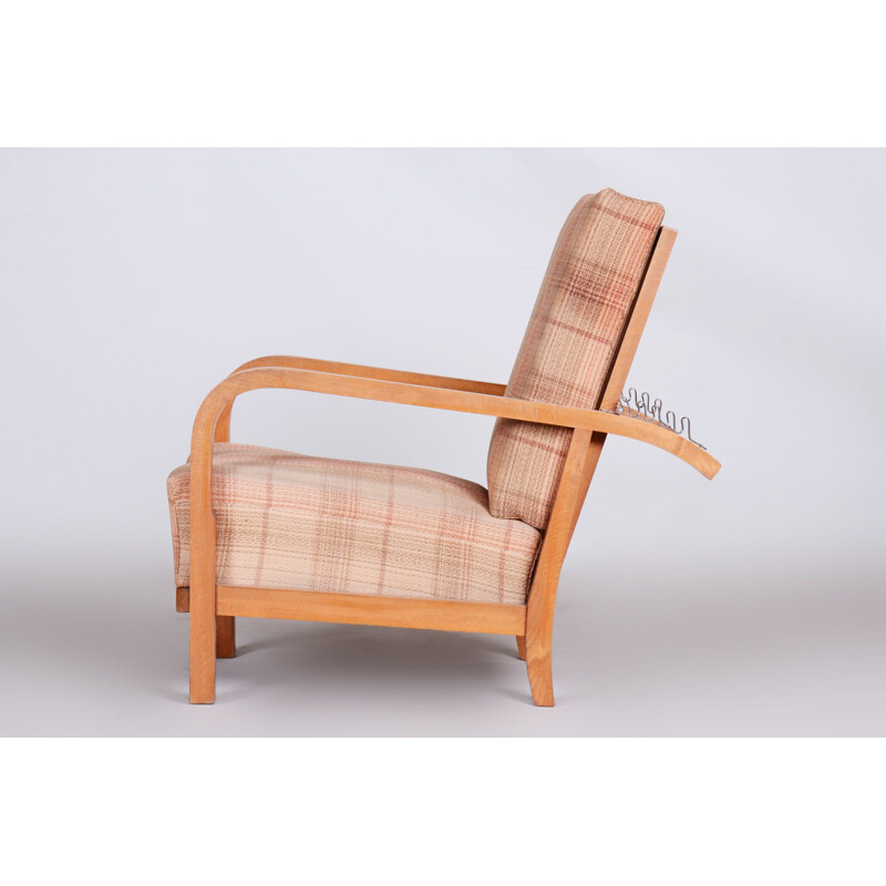 Vintage "Art Deco" walnut chair, Czech Republic 1930 