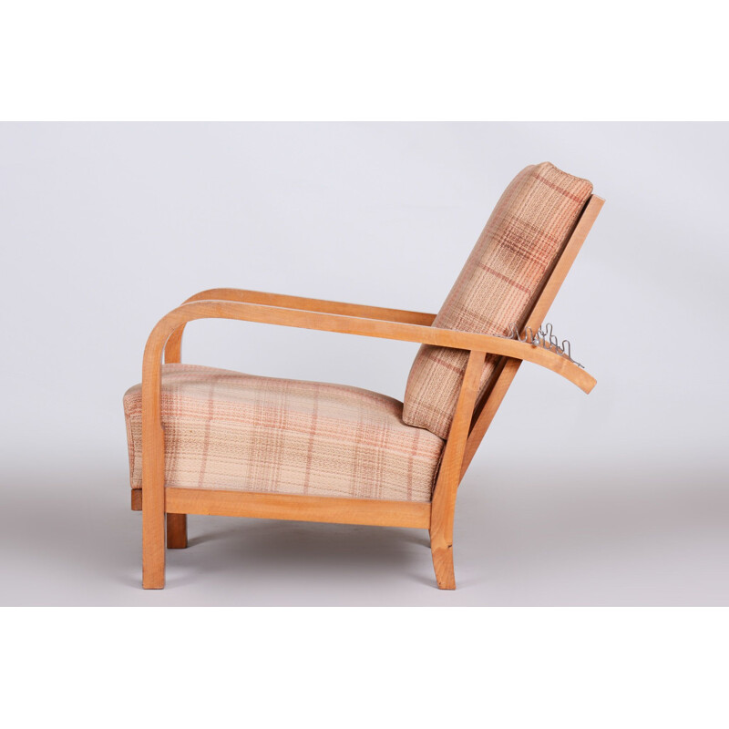 Vintage "Art Deco" walnut chair, Czech Republic 1930 