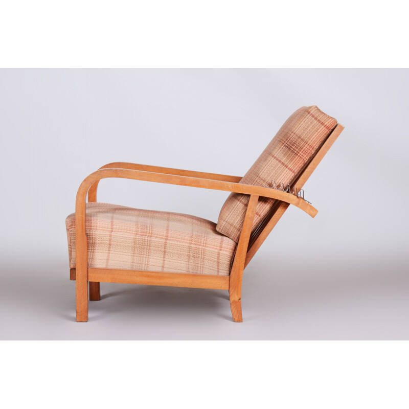 Vintage "Art Deco" walnut chair, Czech Republic 1930 