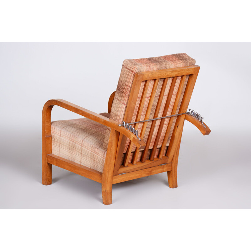 Vintage "Art Deco" walnut chair, Czech Republic 1930 