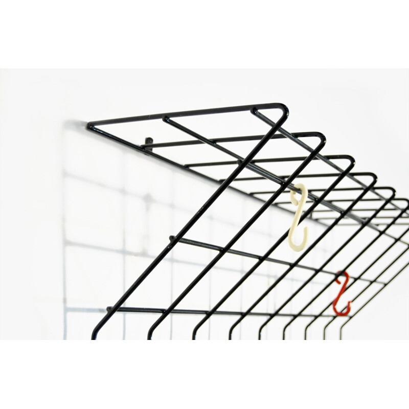 Vintage rope coat rack by Karl Fichtel for Drahtwerke Erlau A.G. Aalen, Germany 1950s