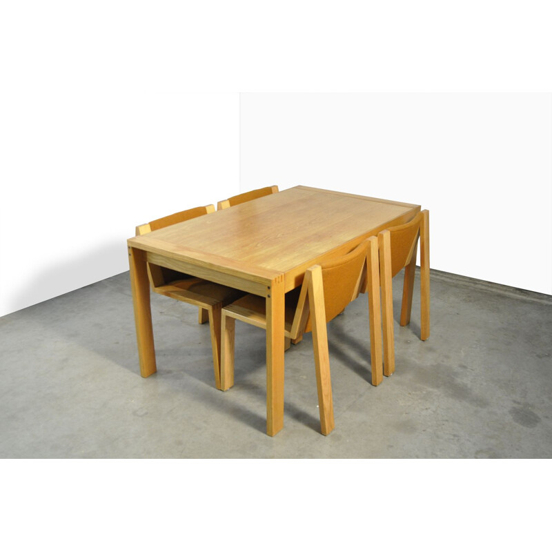 Vintage dining set SE15 by Pierre Mazairac and Karel Boonzaaijer for Pastoe, Netherlands 1976s