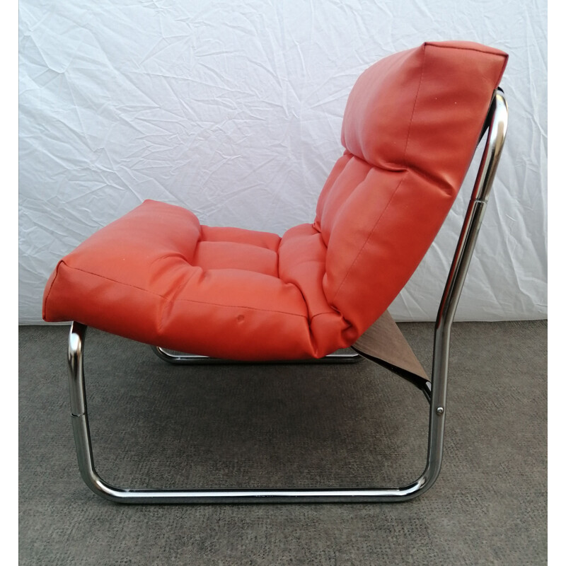Vintage oranje Pixi fauteuil van Gillis Lundgren voor Ikea, 1970