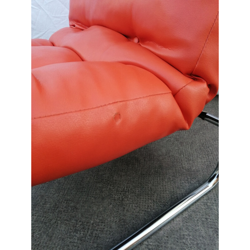 Vintage Pixi orange armchair by Gillis Lundgren for Ikea, 1970s
