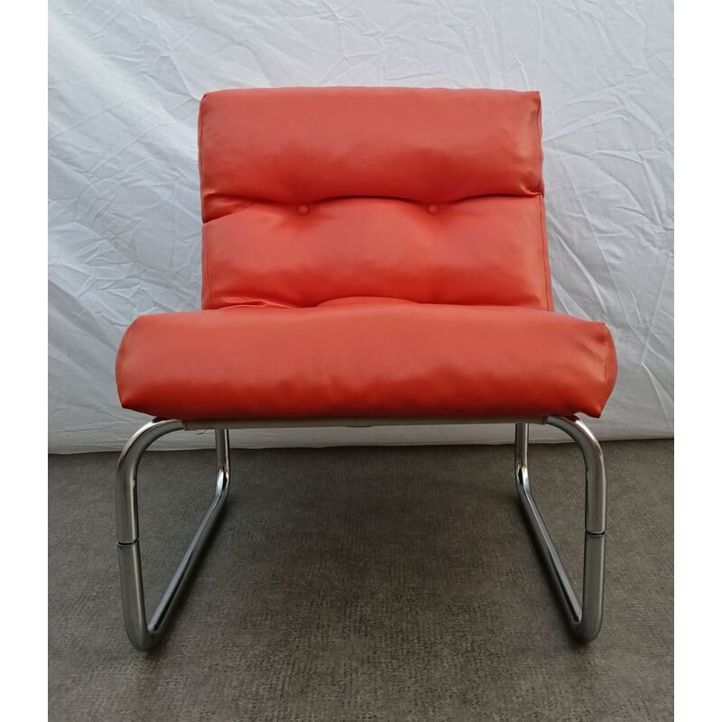 Vintage oranje Pixi fauteuil van Gillis Lundgren voor Ikea, 1970