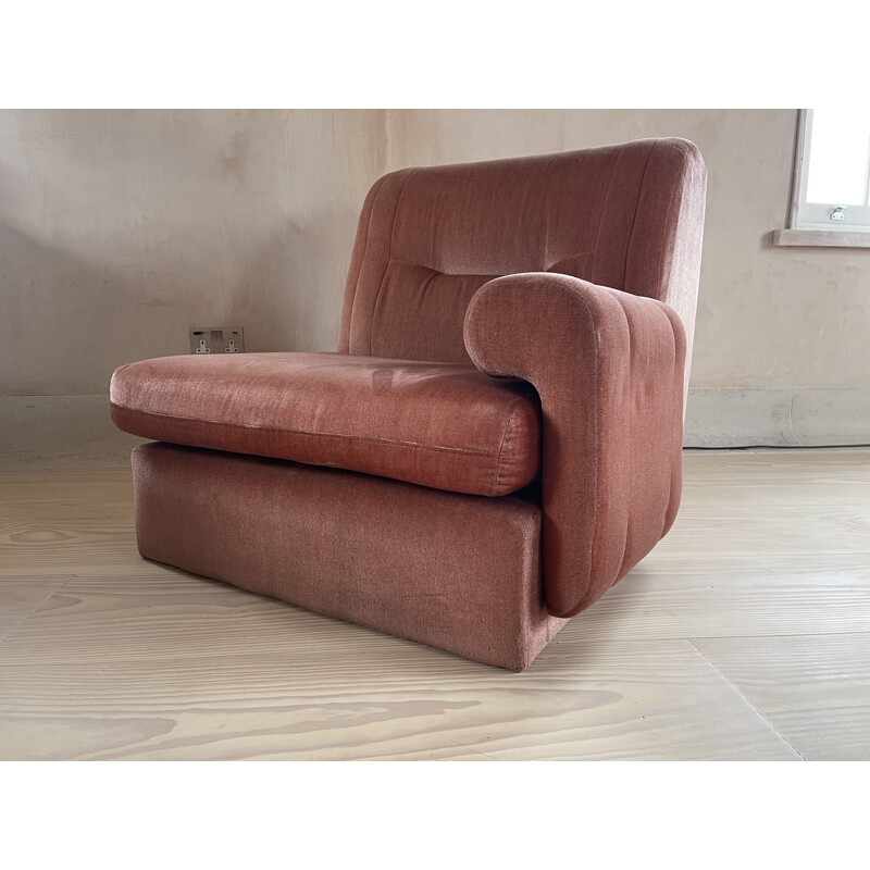 Vintage-Ecksofa aus Samt, 1970