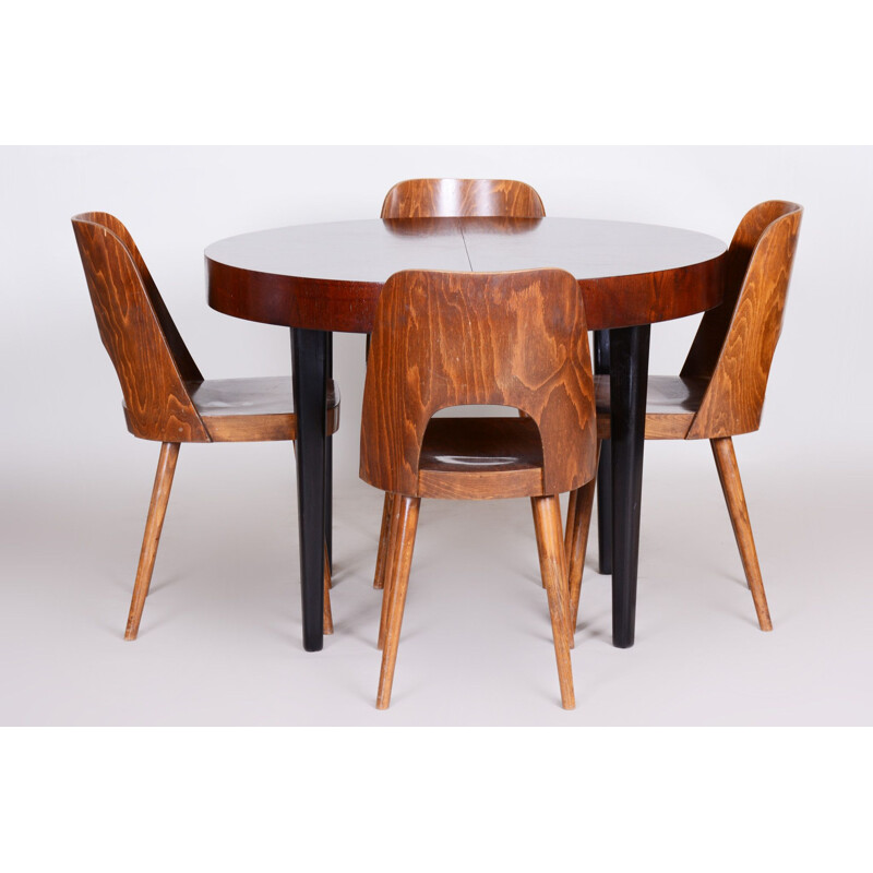 Vintage Halabala dining table by Up Závody, Czech Republic 1940