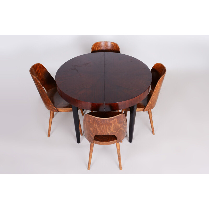 Vintage Halabala dining table by Up Závody, Czech Republic 1940