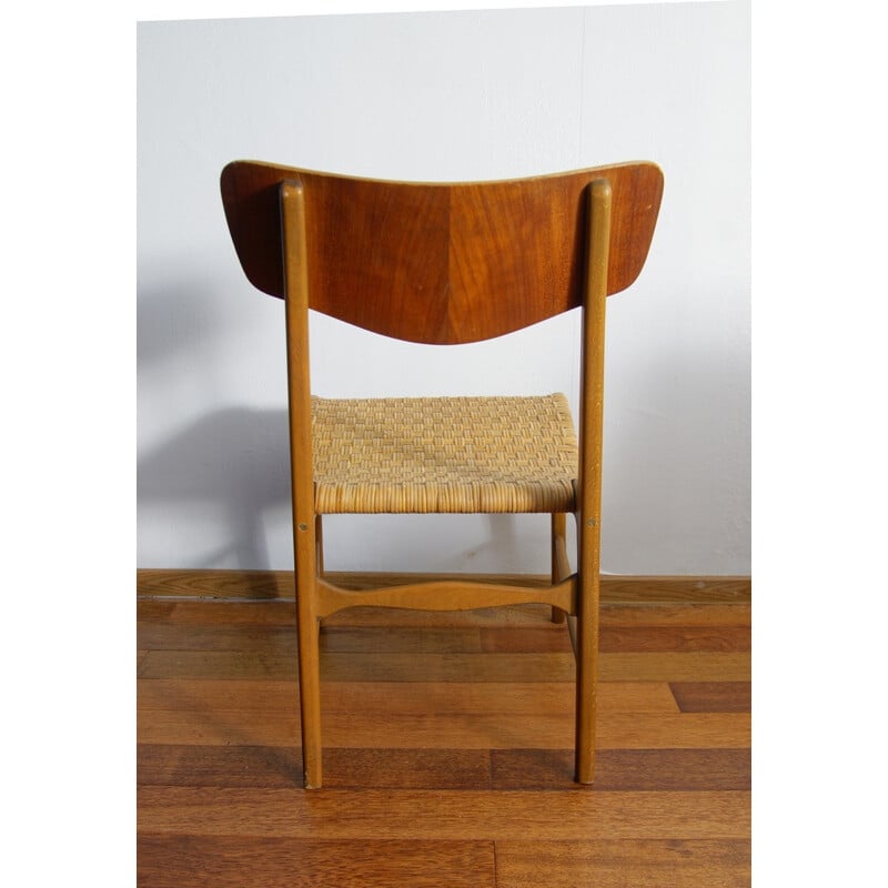 Scandinavian chair "caned", L.Christian LARSEN & SON - 1960s
