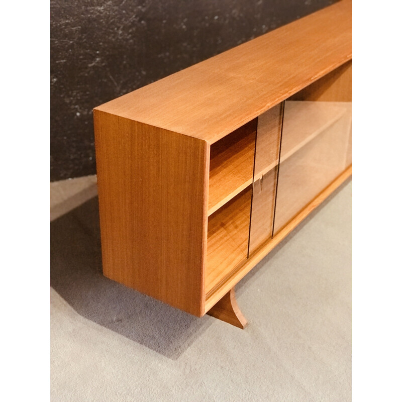 Mid-century teak display cabinet for the low sideboards