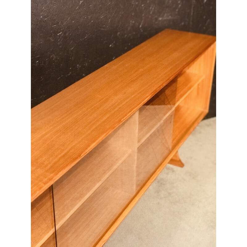 Mid-century teak display cabinet for the low sideboards