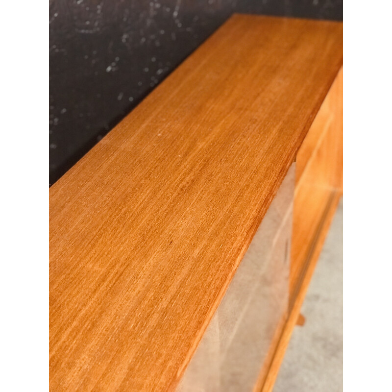 Mid-century teak display cabinet for the low sideboards