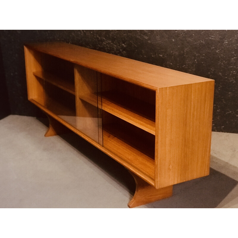 Mid-century teak display cabinet for the low sideboards