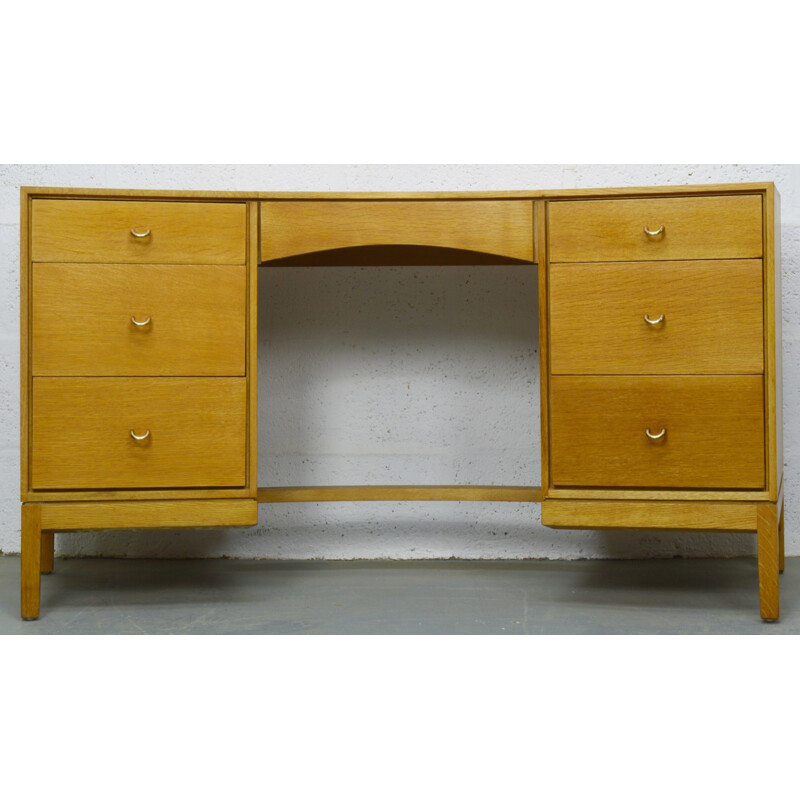 Mid-century oak Stag desk with drawers - 1960s