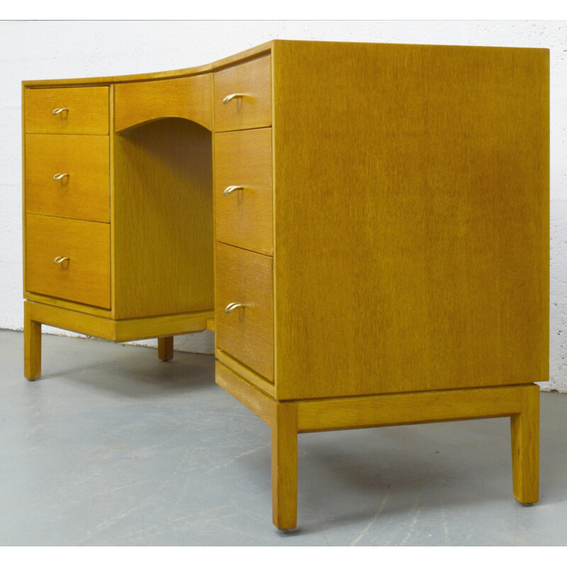 Mid-century oak Stag desk with drawers - 1960s