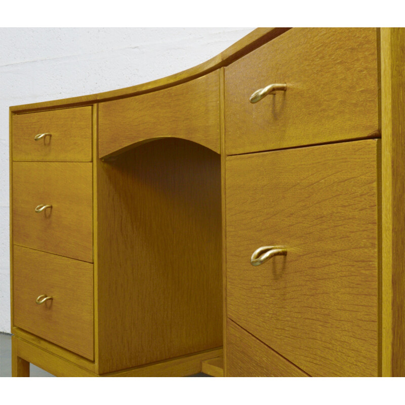 Mid-century oak Stag desk with drawers - 1960s