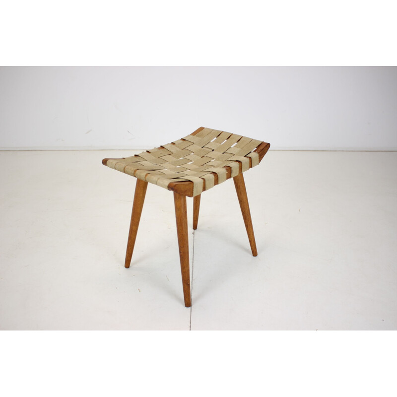 Mid-century wooden stool ULUV, Czechoslovakia 1960