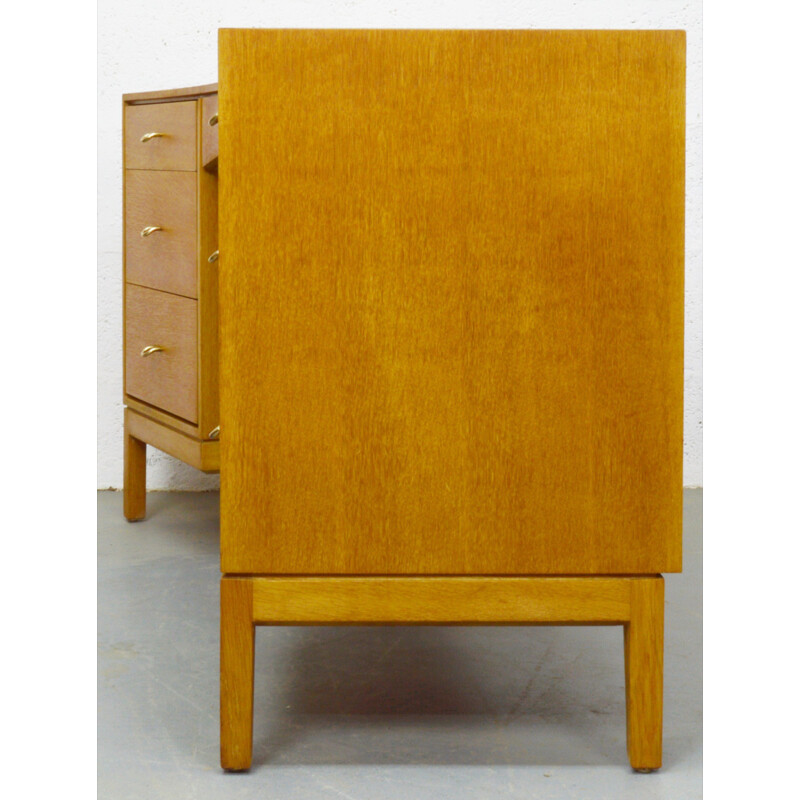 Mid-century oak Stag desk with drawers - 1960s