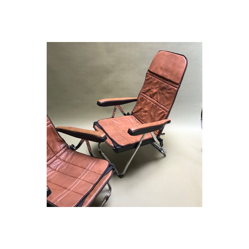 Paar vintage ligstoelen, 1970