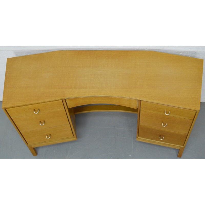 Mid-century oak Stag desk with drawers - 1960s