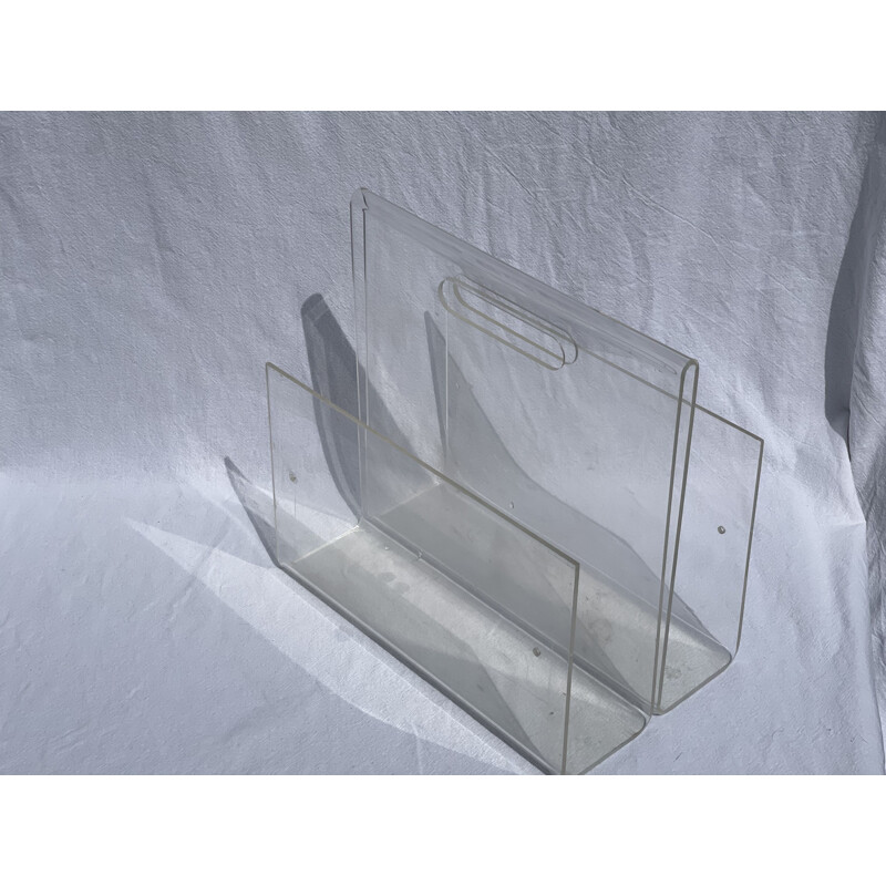 Mid-century "Lucite" magazine rack, 1970s