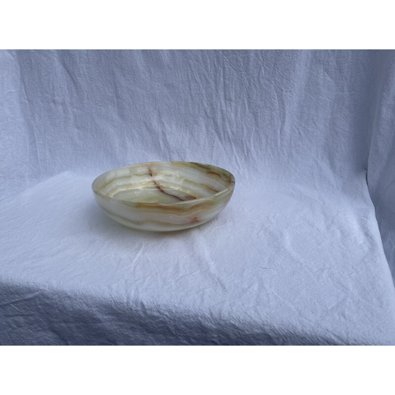 Vintage hand carved onyx bowl