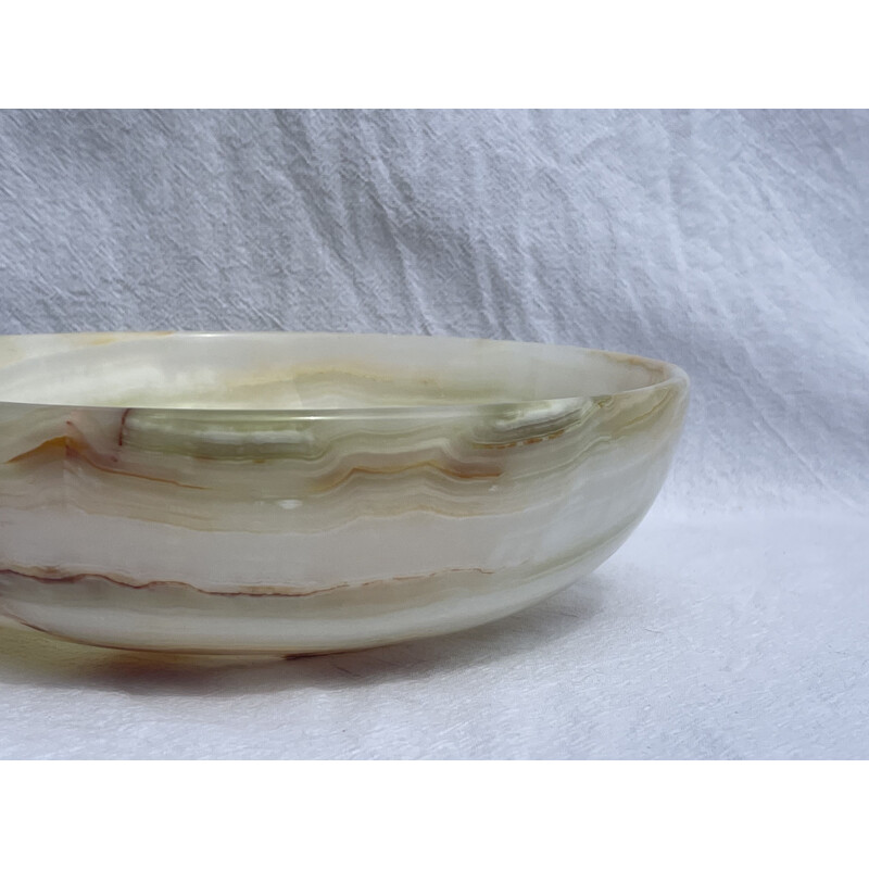 Vintage hand carved onyx bowl