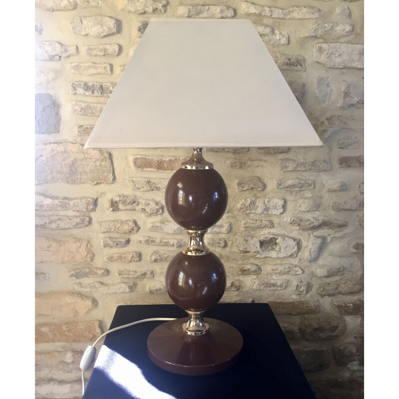 Grande lampe vintage néo-classique de Philippe Barbier, 1970