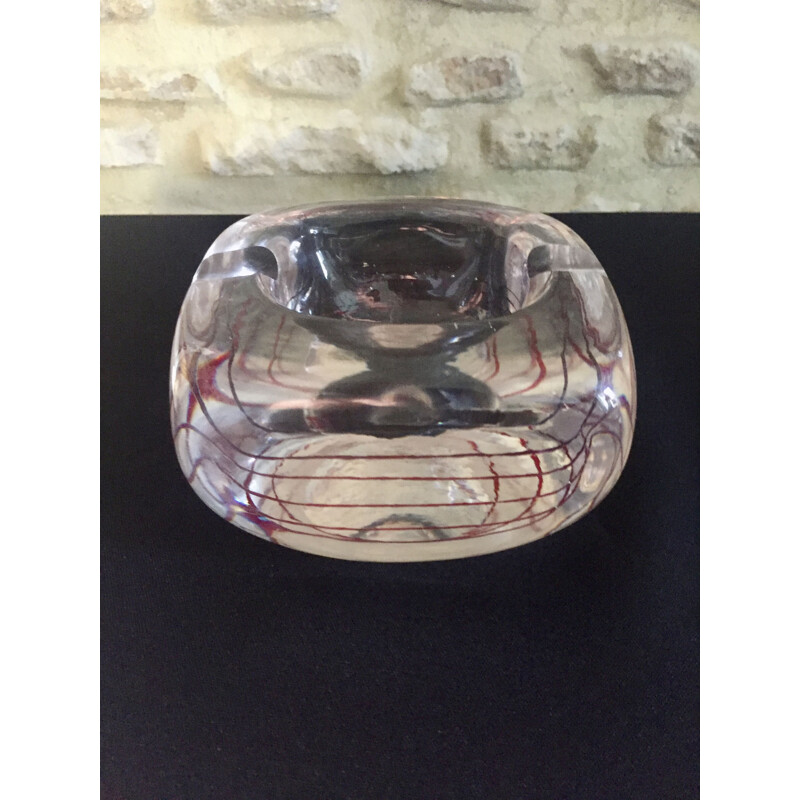 Pièce de verre vintage en cristal de Saint Louis de Joseph Bleichner