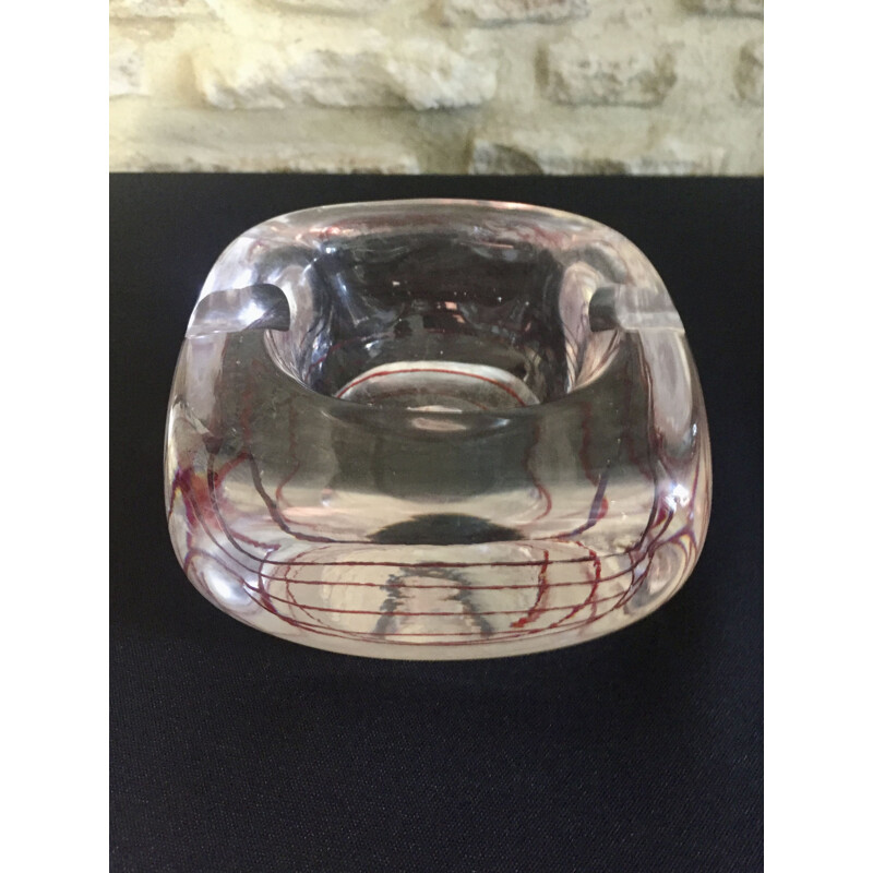 Pièce de verre vintage en cristal de Saint Louis de Joseph Bleichner