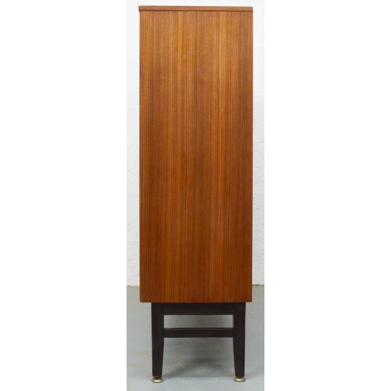 Mid-century Nathan teak and glass bookcase - 1960s