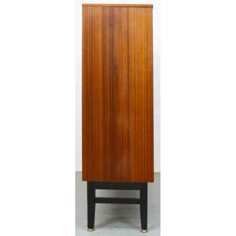 Mid-century Nathan teak and glass bookcase - 1960s