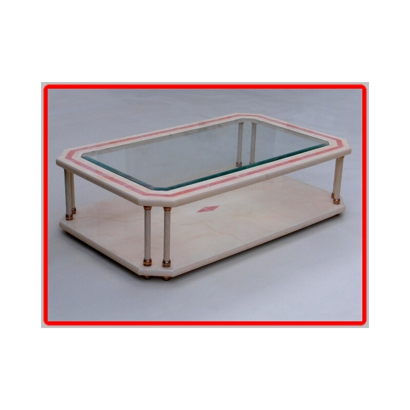 Table basse design en verre - 1970