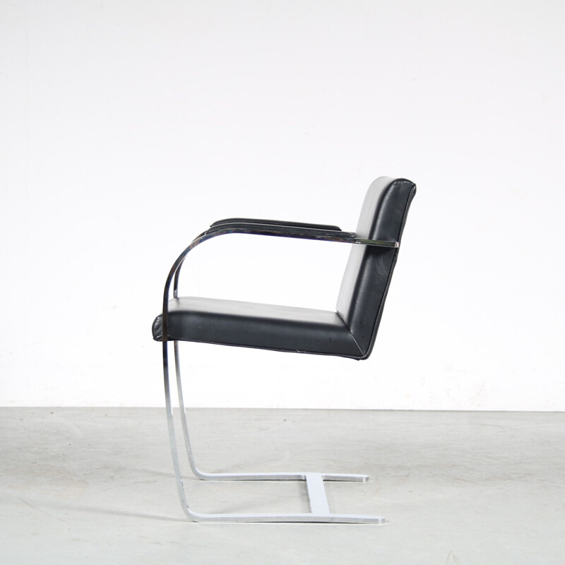 Vintage armchair "BRNO" by Mies Van Der Rohe for Aliva, Italy 1970s