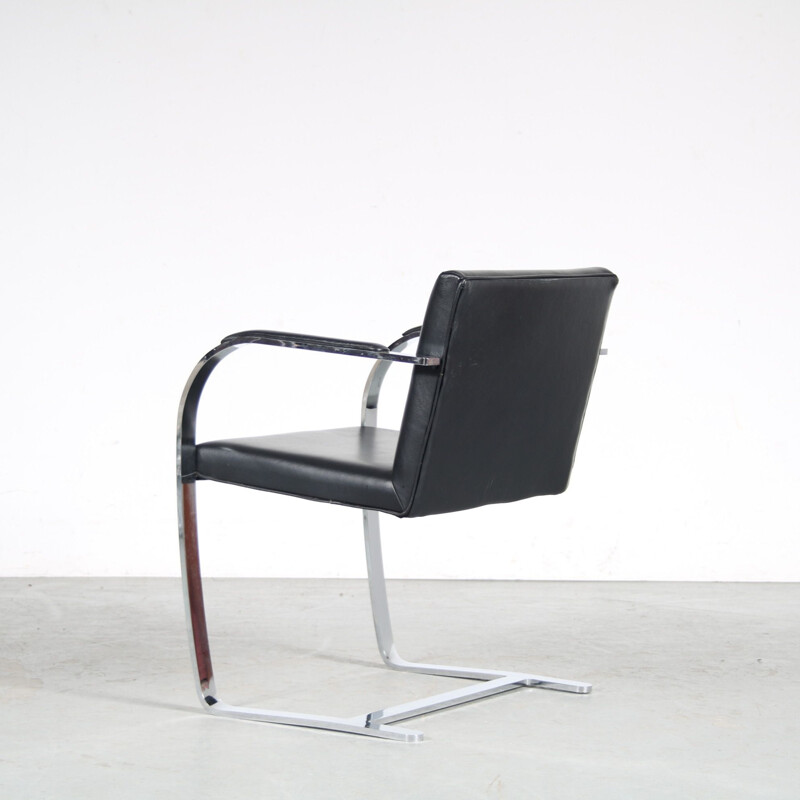 Vintage armchair "BRNO" by Mies Van Der Rohe for Aliva, Italy 1970s