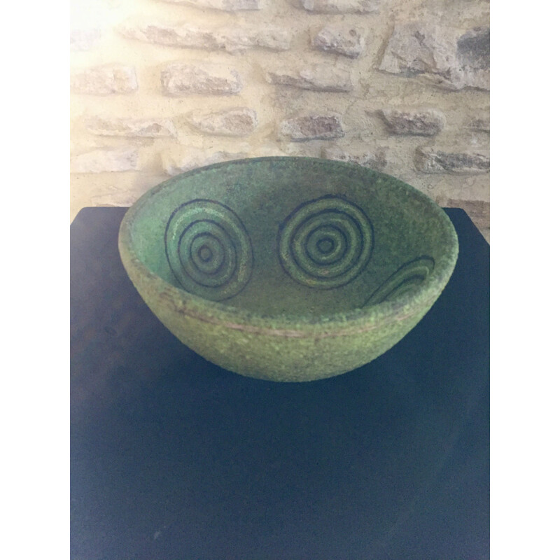 Vintage ceramic bowl by Aldo Londi for Bitossi