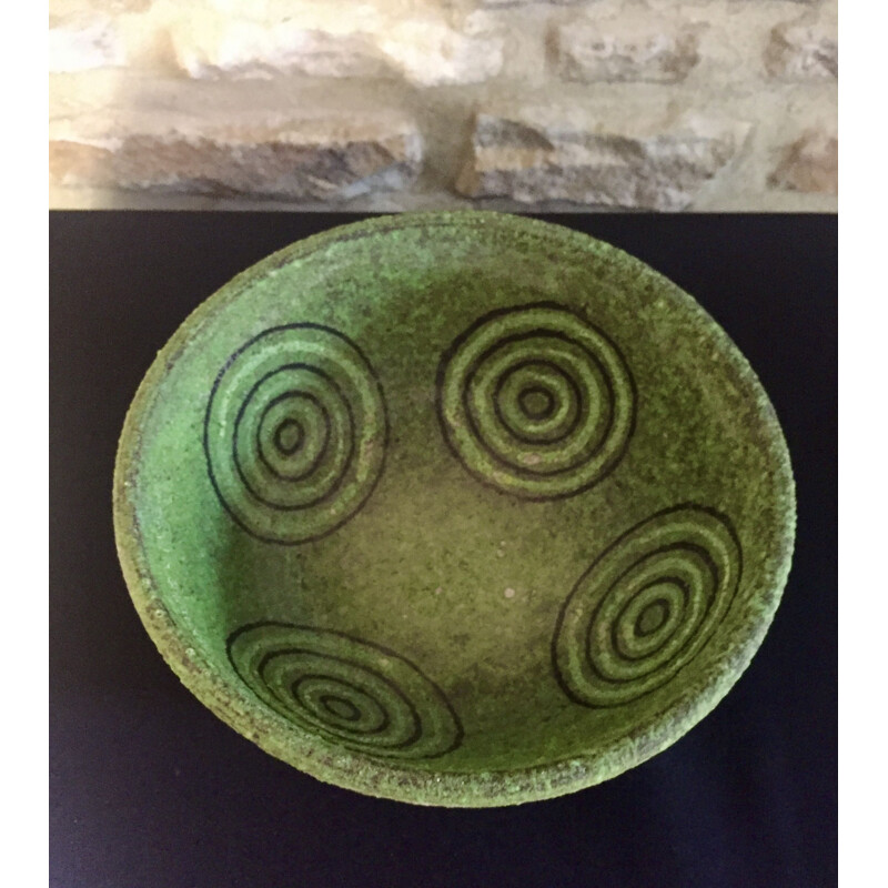 Vintage ceramic bowl by Aldo Londi for Bitossi