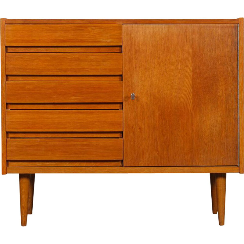 Vintage oakwood chest of drawers, 1970