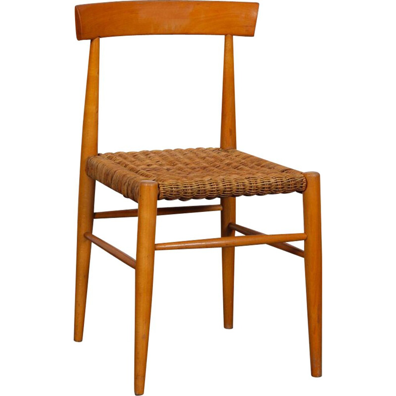 Cadeira de madeira Vintage de Krasna Jizba, Checoslováquia 1960