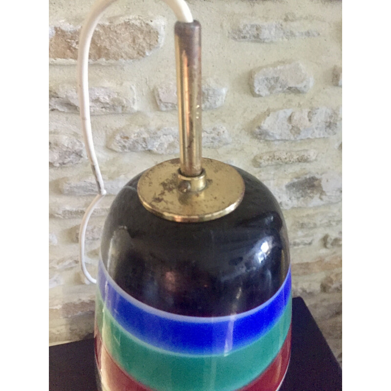 Lámpara colgante vintage "concha" de Murano, Seguso, 1950