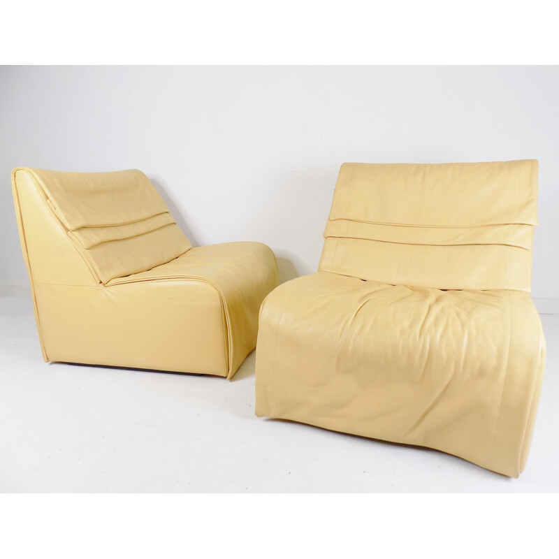 Pair of vintage DS500 armchairs by De Sede, 1980s