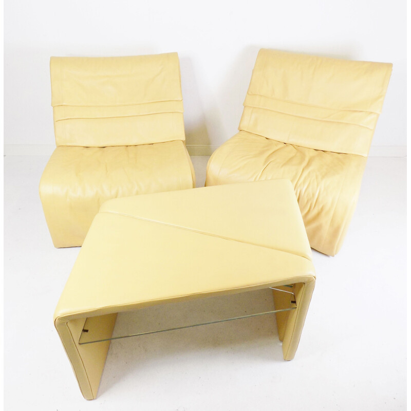 Pair of vintage DS500 armchairs by De Sede, 1980s