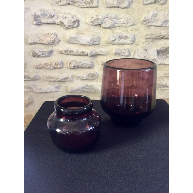 2 pieces of vintage glassware by Claude Morin