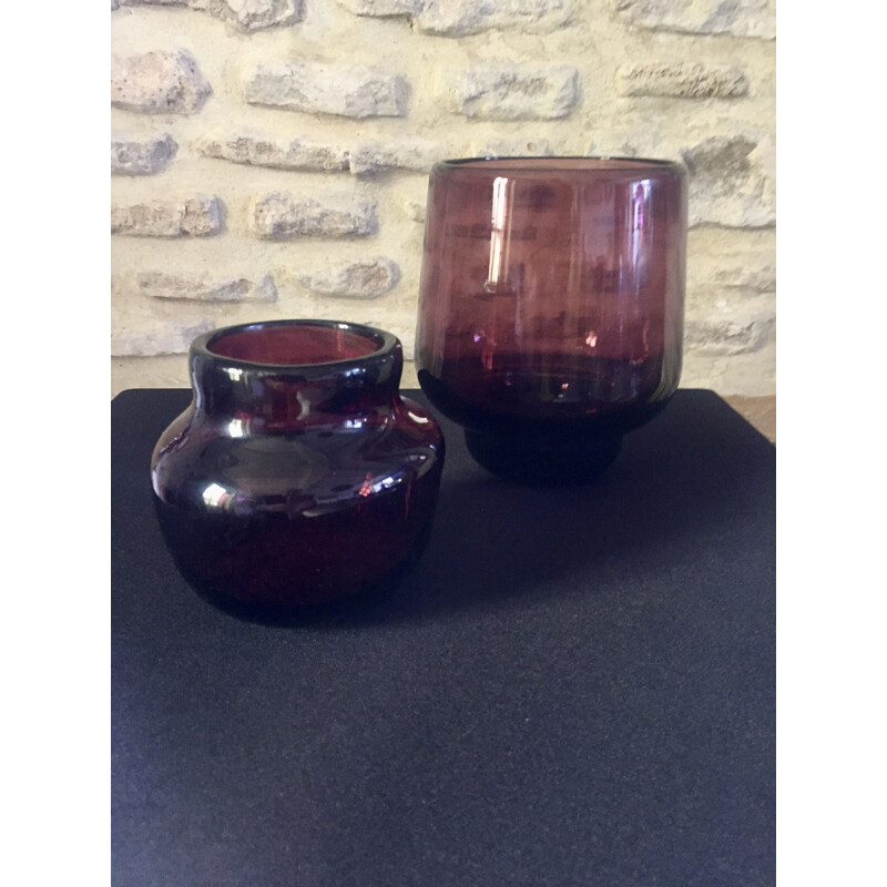 2 pieces of vintage glassware by Claude Morin