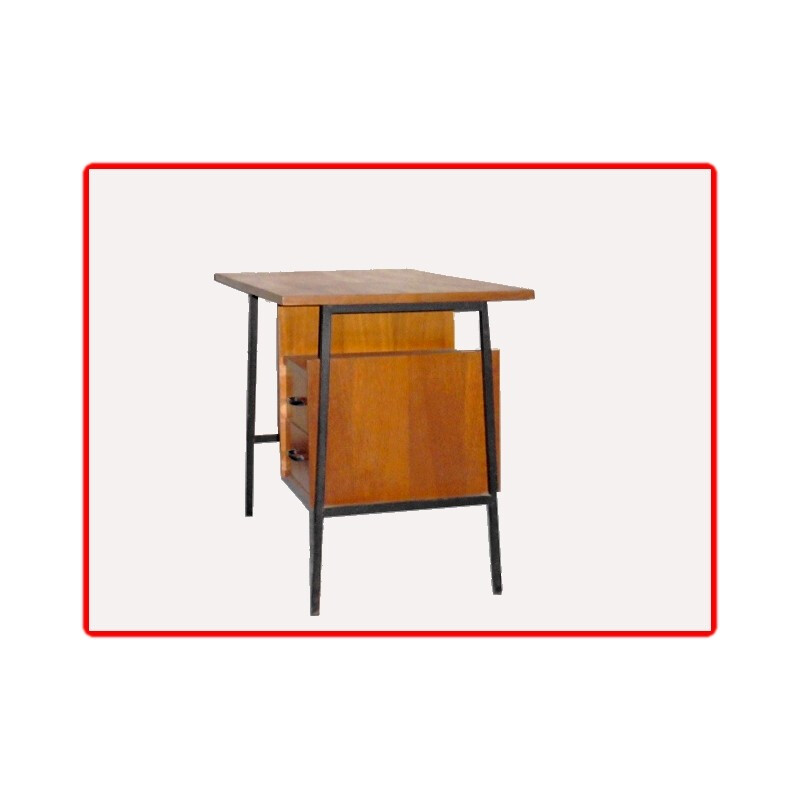 Little desk in wood and metal - 1950s