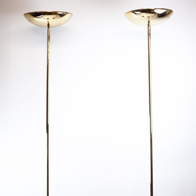 Paire de lampadaires vintage halogènes italiennes par Ilmo Illuminazione, 1990